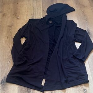 Tek Gear Black Hooded Cardigan XXL On The Go Gear